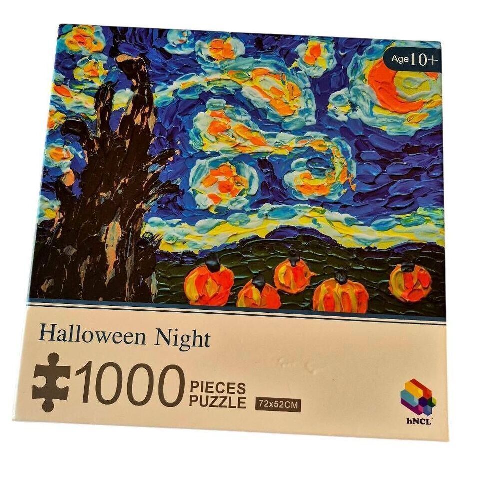 hNCL Halloween Night Van Gogh Style 1000 pc Jigsaw Puzzle NEW